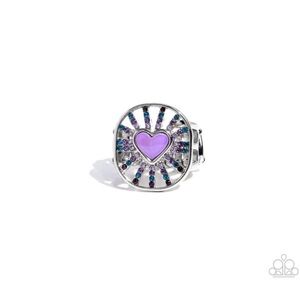 Purple Heart Silver Ring